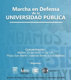 Marcha en defensa de la Universidad Pública