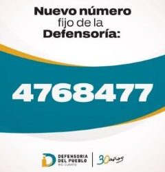 Nuevo número de teléfono de la Defensoría del Pueblo